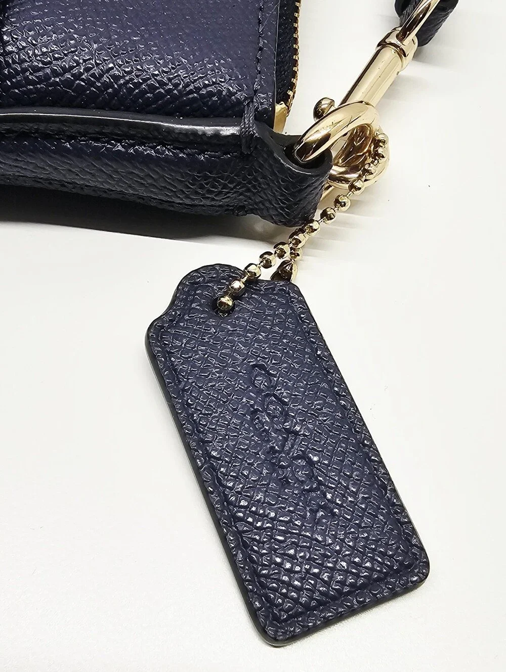 Coach Kitt Mesenger Crossbody Navy Blue Gold-Tone Hardware